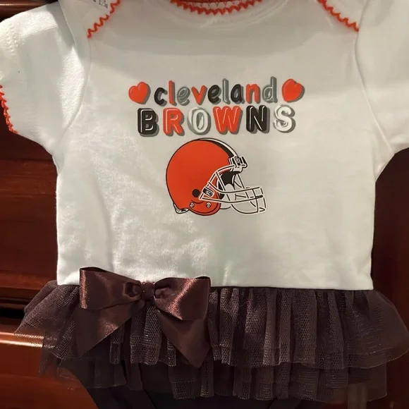 NFL Browns Baby Bodysuit Set - Brown and White - Picture 3 of 3